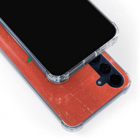 Morocco Flag Distressed Galaxy A35 5G Clear Case